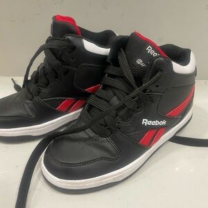 Reebok Kids Black Sneakers with Red Accents
